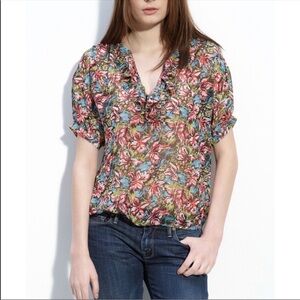 Joie “Veronica” silk jacquard top / blouse
100% silk